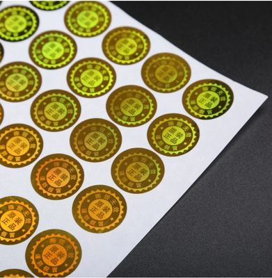 Etiquetas de envio autoadesivas de filme holográfico , adesivos de etiquetas em rolo à prova d'água