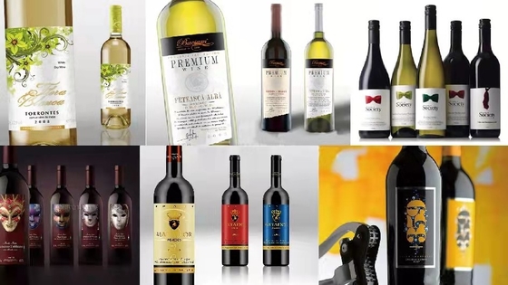A folha de ouro das etiquetas da etiqueta do vinho tinto gravou de papel de etiquetas da folha personalizada