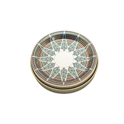 caixa da especiaria do açafrão 50ml em volta da lata de Tin Jar Tin Aluminum Tea da vela