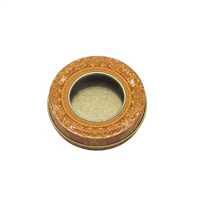 4 onças 8 círculo de Tin Candle Containers Jars 70x20mm do metal da onça