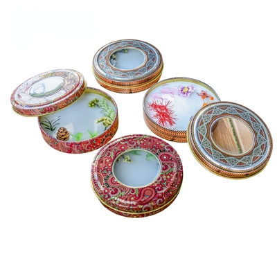 tampa de gravação retangular de Tin Box Spice Food Grade do açafrão de 50g 100g 200g