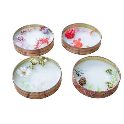 Empacotamento retangular de Tin Box Cosmetic Tin Containers do açafrão