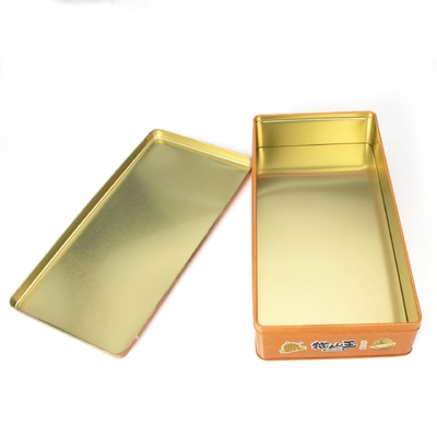 Quadrado polonês do bolo da lua do alimento de Tin Boxes Large Christmas Cookie do metal do chapéu