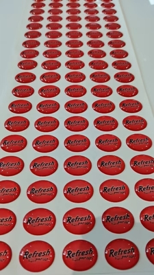 A cola Epoxy abobadou as etiquetas das etiquetas que imprimem 3D Crystal Logo feito sob encomenda impermeável
