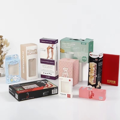 Kraft imprimiu caixa de empacotamento de papel ondulada do encarregado do envio da correspondência do transporte da joia da cor do rosa da caixa