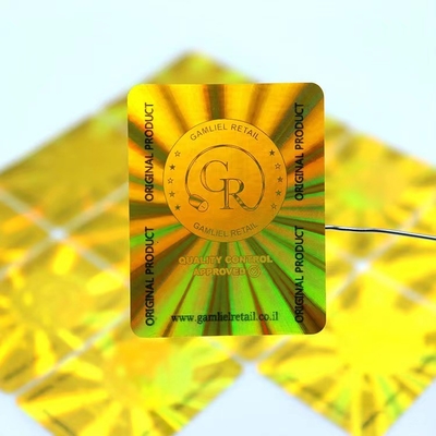 As etiquetas de empacotamento de prata do holograma para a identificação cardam imprimir a garantia 3d