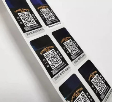 Etiqueta feito-à-medida do holograma do código de Qr laser original anti etiquetas falsificando