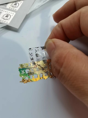 Retângulo de rotulagem da transparência do anti filme falso holográfico da etiqueta canto redondo