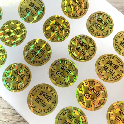 Impressão personalizada de adesivos de holograma antifalsificação invioláveis