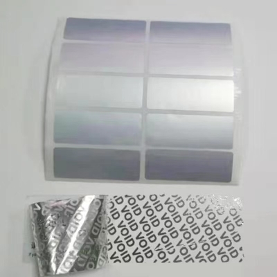 Adesivo de holograma 3D antifalsificação OEM metal níquel VOID segurança para cuidados com a pele