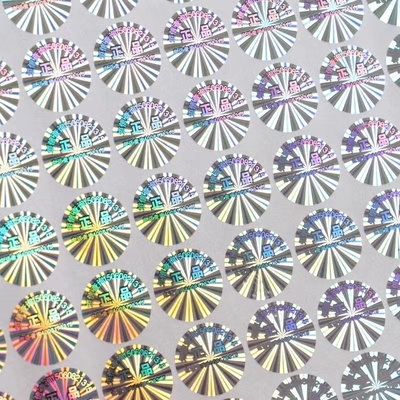 Etiqueta personalizada do holograma do tamanho com lustroso/resíduo metálico/superfície geada