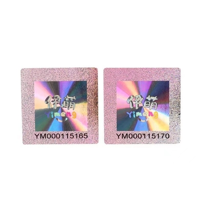 Etiqueta personalizada do holograma do tamanho com lustroso/resíduo metálico/superfície geada