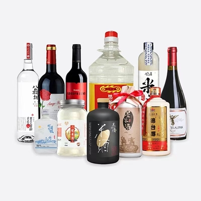 O tipo Logo Wine Label Stickers For do papel do metal da folha de ouro do brilho engarrafa