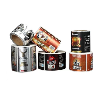 A etiqueta cosmética luxuosa da etiqueta do vinho, descolamento engarrafou a etiqueta adesiva do vinil da bebida